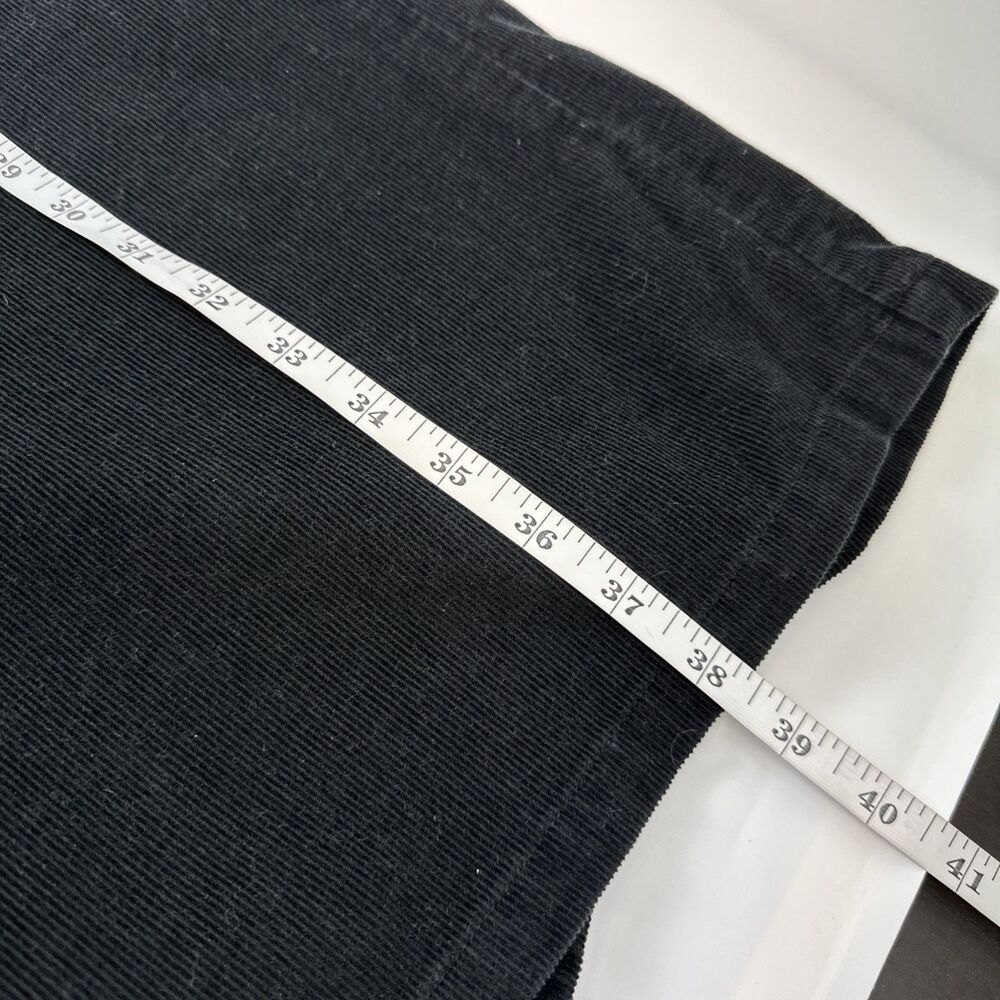 Eddie Bauer Black Corduroy Maxi Skirt Long Cotton Side Zip Pockets Women 18 Tall - Picture 10 of 11